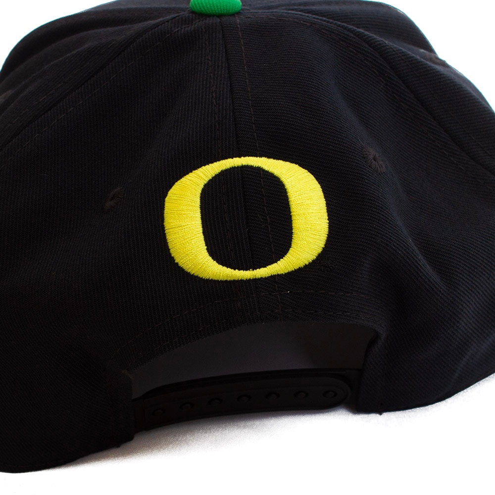 Classic Oregon O, Nike, Black, Flatbill, Performance/Dri-FIT, Accessories, Unisex, Football, Pro, Snapback, Structured, Club, Sideline, Adjustable, Hat, 915771